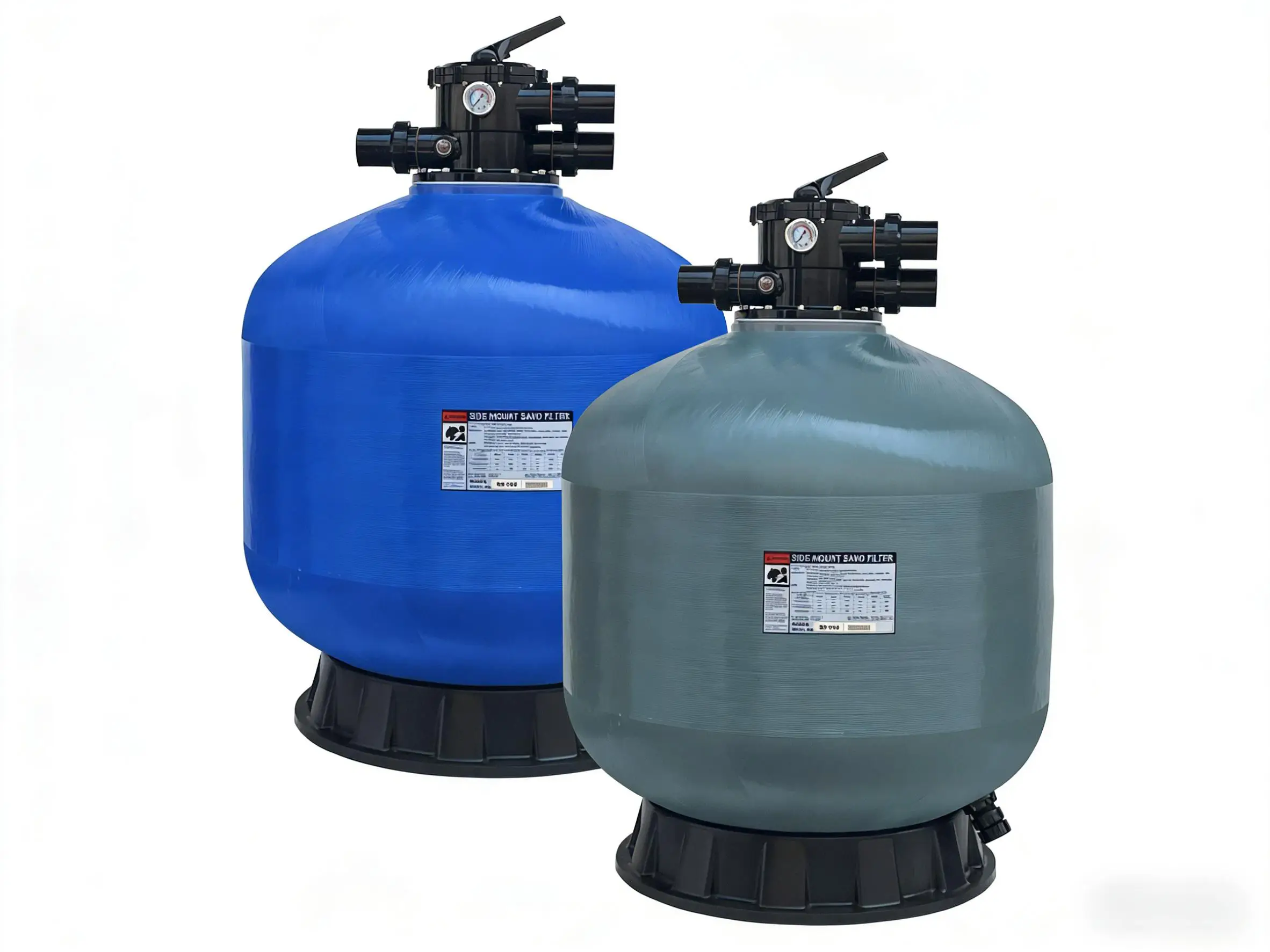Glass Fiber Sand Filtration tank System for Swimming Pool Water Circulation, Cleaning, and Vacuum Suction view 2