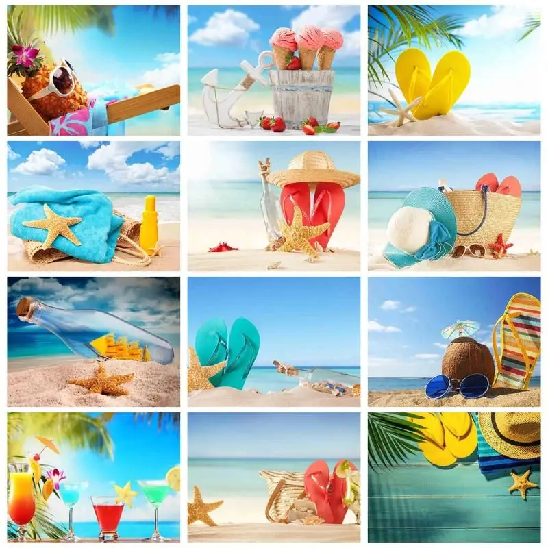 

GATYZTORY DIY Beach Scenery Pictures By Number Kits Painting By Numbers Drawing On Canvas HandPainted Art Gift Home Decor