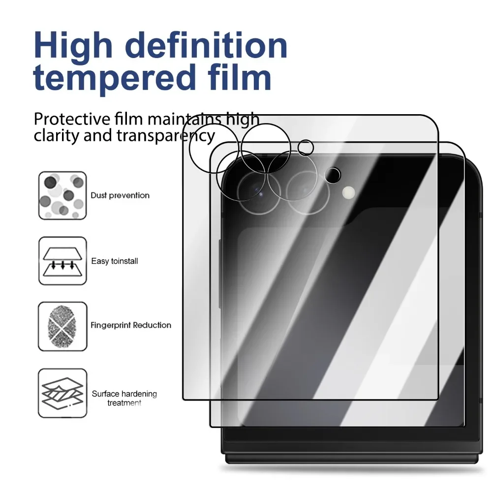 3/1 قطعة من الزجاج المقسى سهل التركيب لهاتف سامسونج جالاكسي Z Flip 7 غطاء واقيات الشاشة الخارجية لأفلام الحماية Z Flip7 HD #5