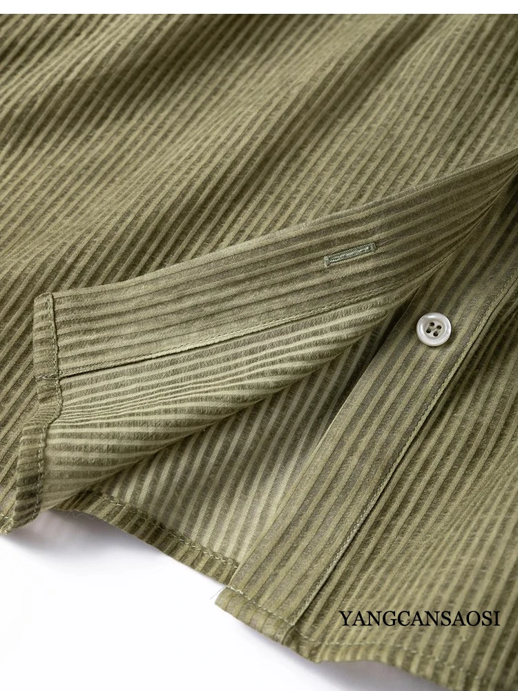 Green Vertical Pattern 11% Natural Mulberry Silk 89% Cotton Lazy Style Loose Medium To Long Women's Fashionable Sunscreen