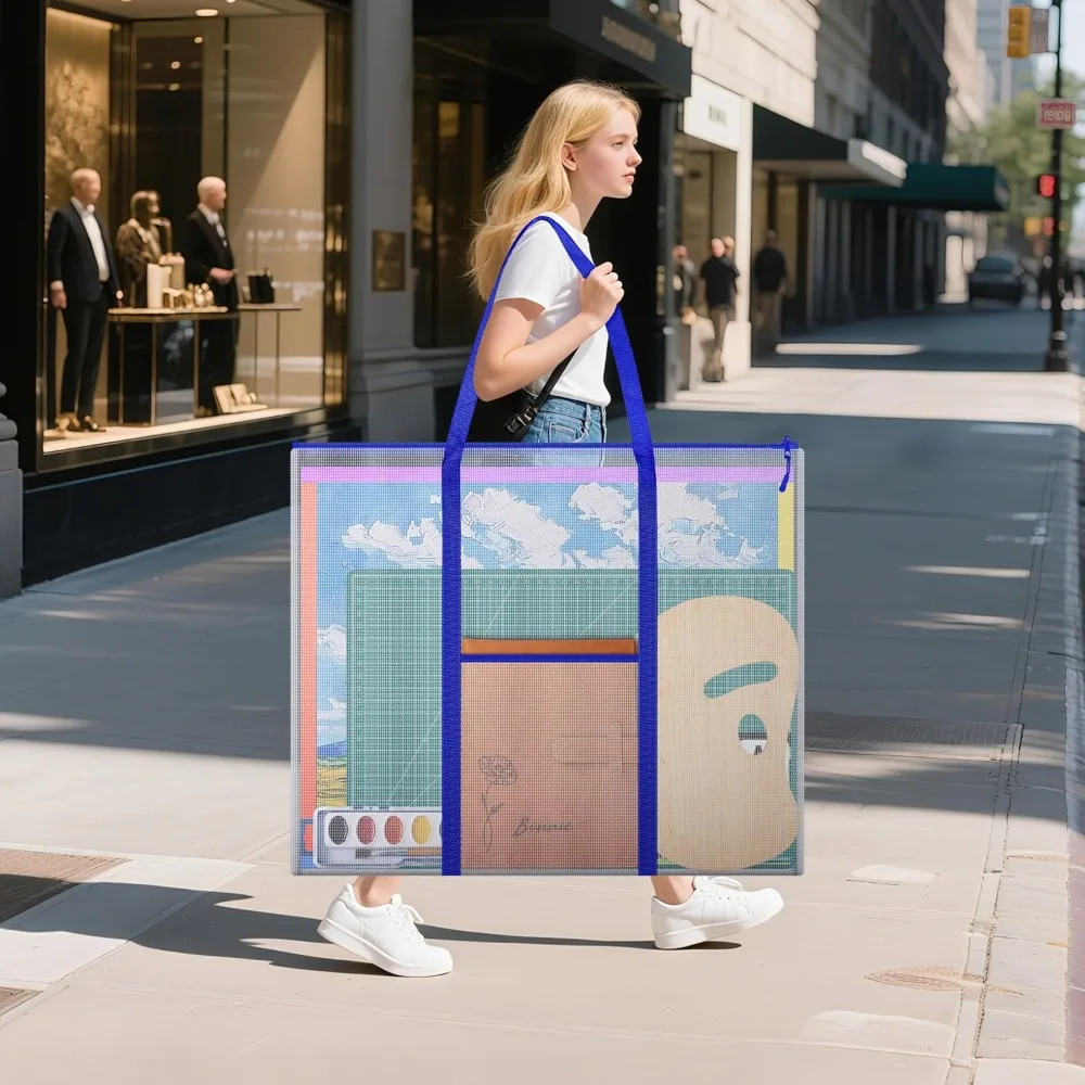 ZKOO บอร์ดข่าวสารที่เก็บโปสเตอร์, แผนภูมิการจัดเก็บขนาดใหญ่พิเศษกระเป๋าผลงานศิลปะ 30 x 25 นิ้ว, องค์กรแผ่นบอร์ดข่าว