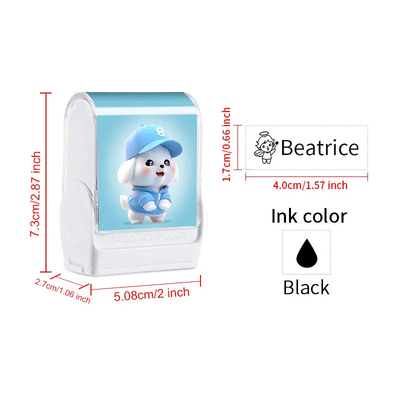 Stempel Ukiran Nama Anak - Segel Nama Tahan Air yang Dapat Digunakan Kembali, Ideal untuk Hadiah Kustom Taman Kanak-Kanak & Aktivitas Balita