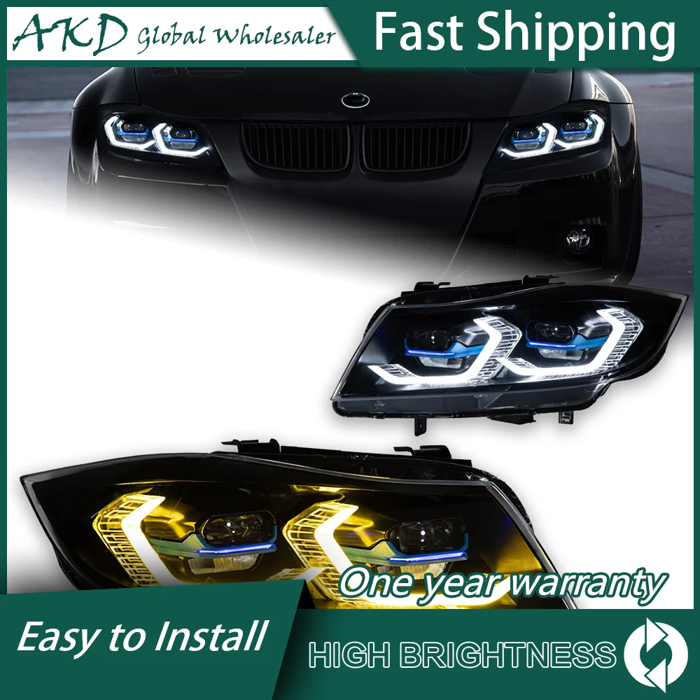 

Фары для BMW E90 2005-2012 3 серии DRL дневные ходовые огни светодиодные биксеноновые лампы противотуманные фары автомобильный аксессуар 320i 318i 323i фары