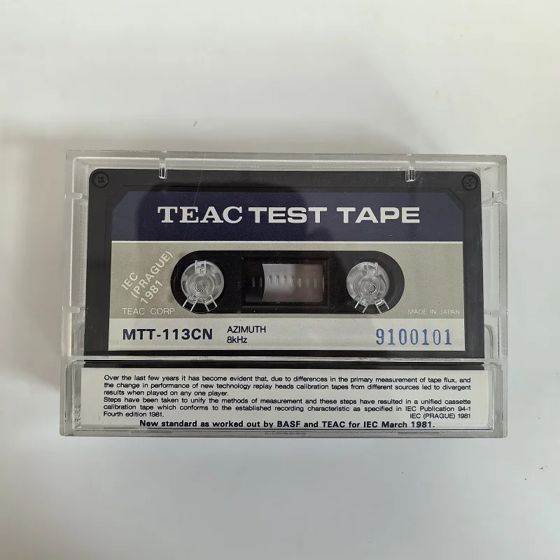 

TEST TAPE TEAC MTT-113CN 8kHz-10dB Azimuth test tape head azimuth Alignment