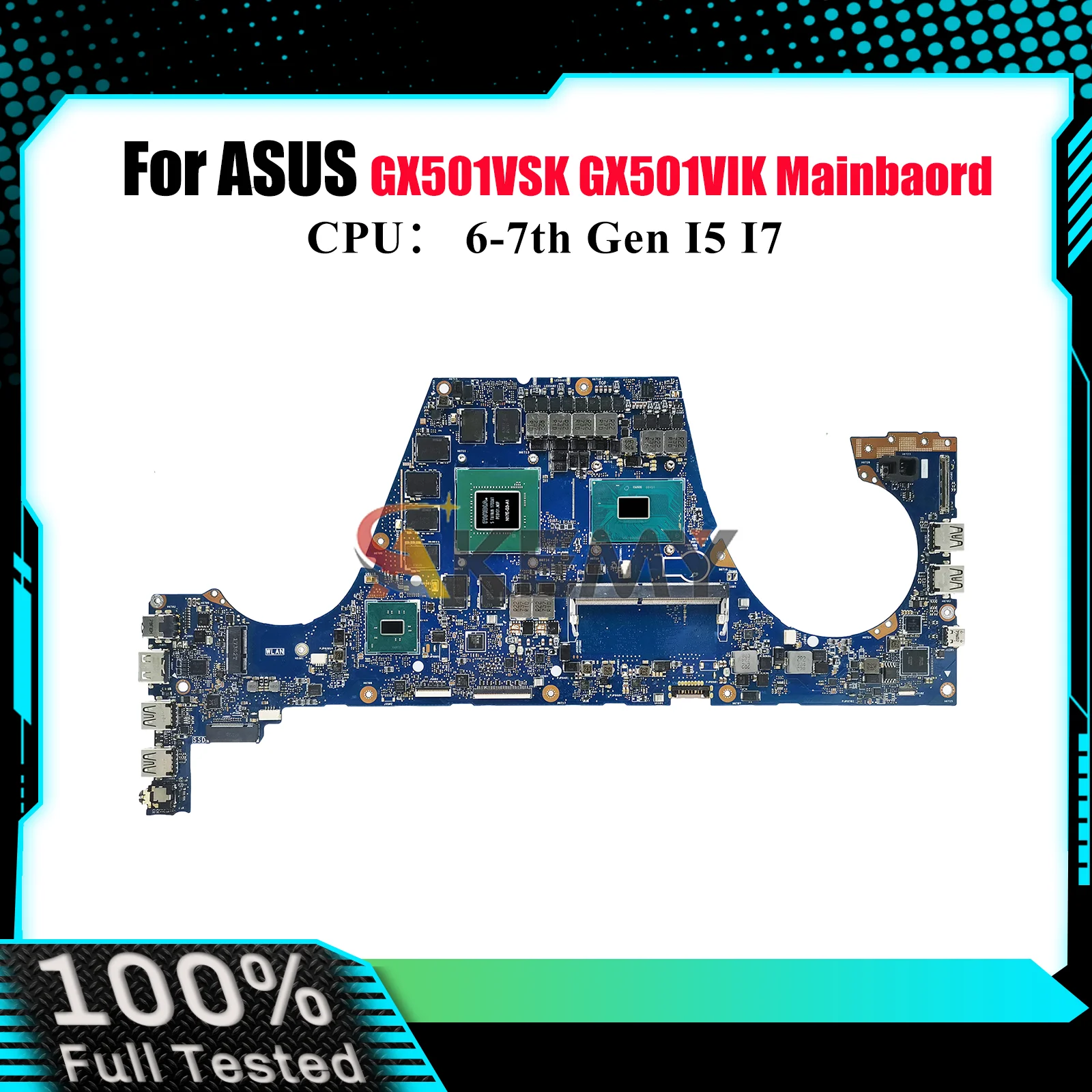 

GX501VIK Материнская плата для ноутбука ASUS ROG Zephyrus GX501V GX501VSK GX501VIK Материнская плата для ноутбука с процессором I5 I7 100% tests OK stk