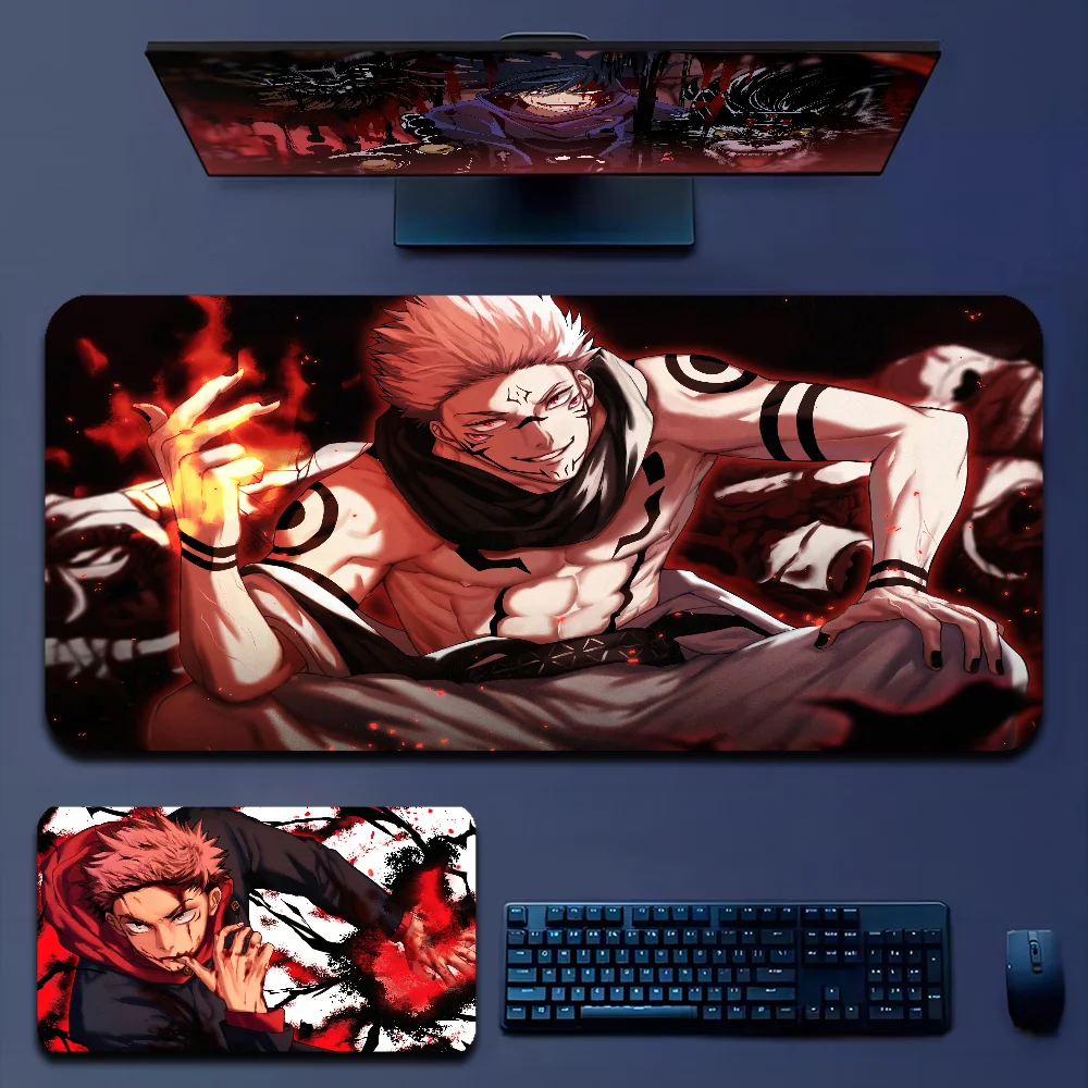 

Japanese Anime Jujutsu Kaisen 80x30cm XL Lockedge PC Gaming Mouse Pad Gamer Desk Mats Keyboard Pad Mause Pad Muismat