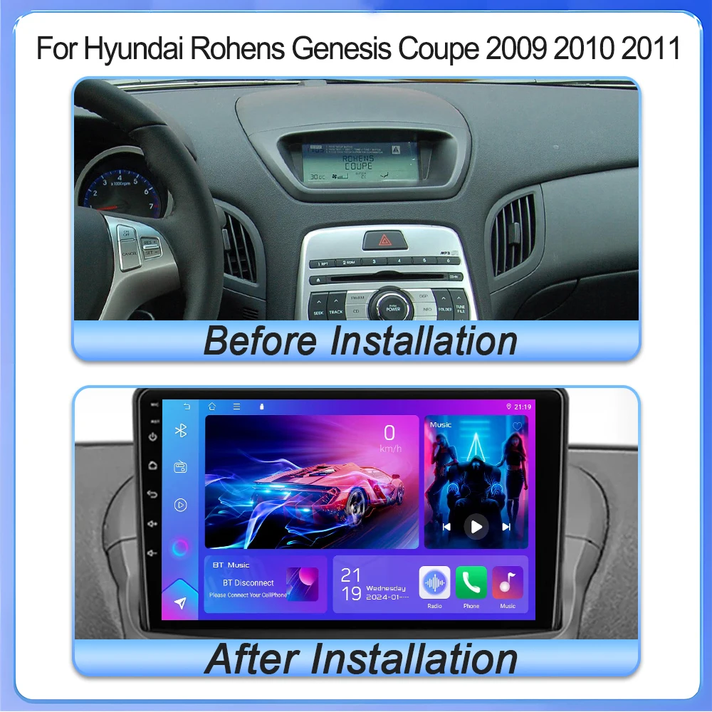 

Car Android 15 Screen For Hyundai Rohens Genesis Coupe 2009 2010 2011 Multimedia Navigation Radio Wireless Carplay Head Unit 5G
