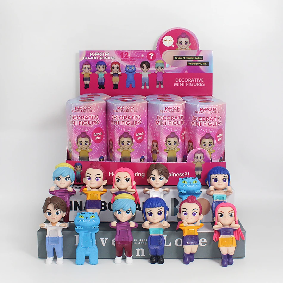 ฟิกเกอร์นักล่าปีศาจเวอร์ชั่น Q ฟิกเกอร์ Huntrix ของสะสม Kpop ฟิกเกอร์นักล่าปีศาจ ของเล่น Derpys Tiger Rumi ของตกแต่งสไตล์อิตาเลียน Brainrot