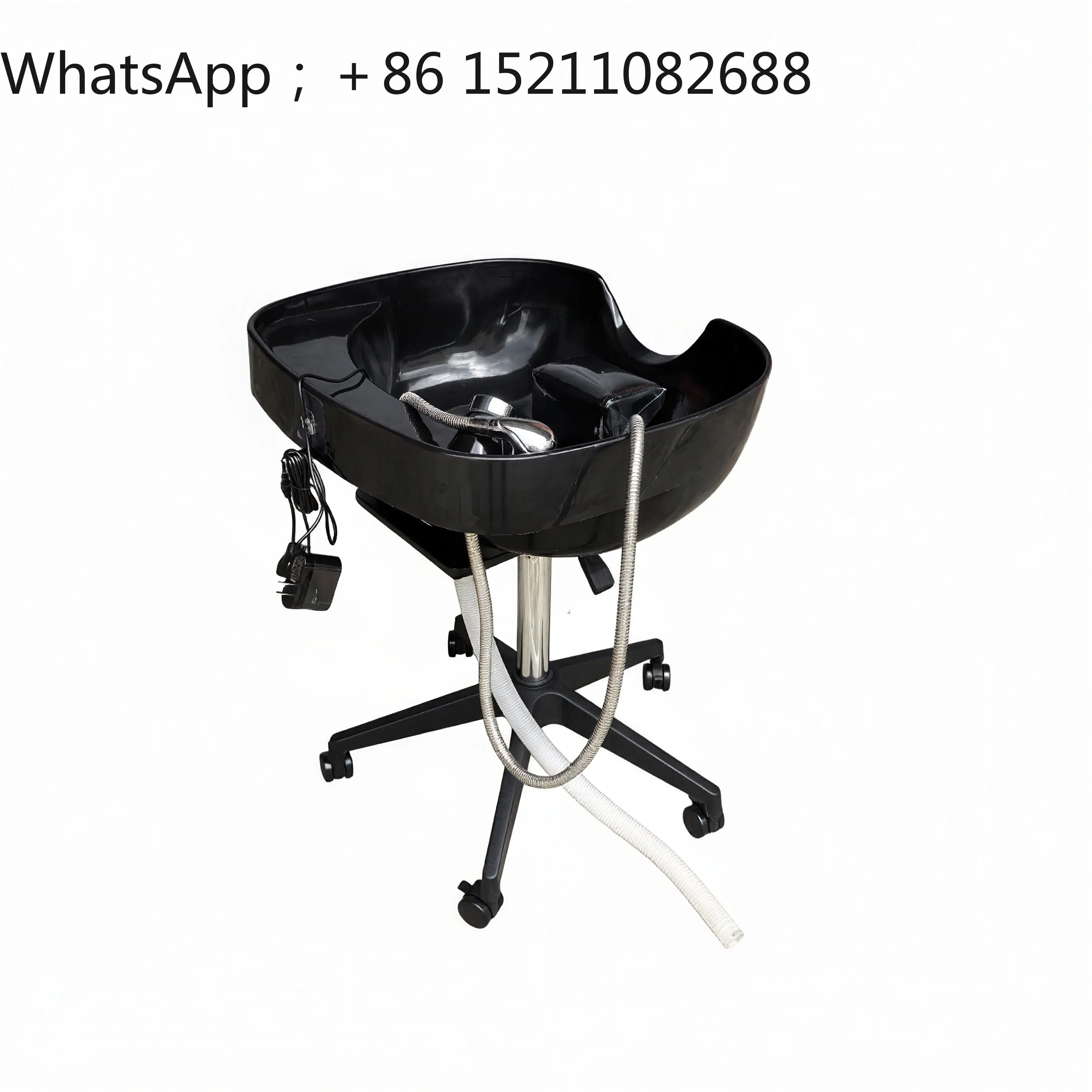 LLY Barber Shop Mobile Lifting Men's Seated Shampoo Basin Seat Hair Chair Semi-reclining Shampoo Splicing Beauty Massage Bed