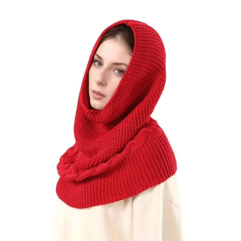 

Вязаный шарф 652F. Утепленная шапка. Интегрированный пуловер. Шаль из мягкой ткани.