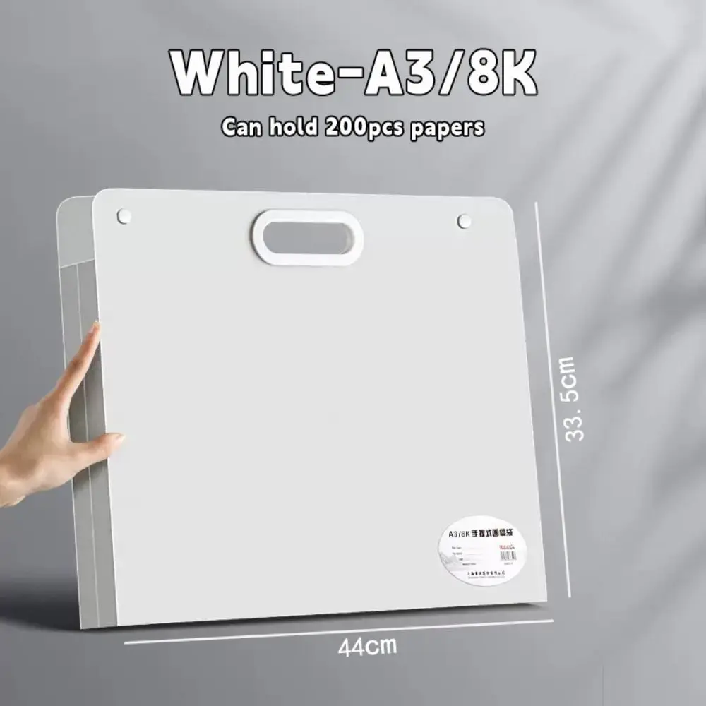 مجلد ملفات بسيط A2/A3/A4 ألبوم صور محمول مقاوم للماء أربع طبقات 4K/8K/16K حقيبة رسم هدية للطلاب