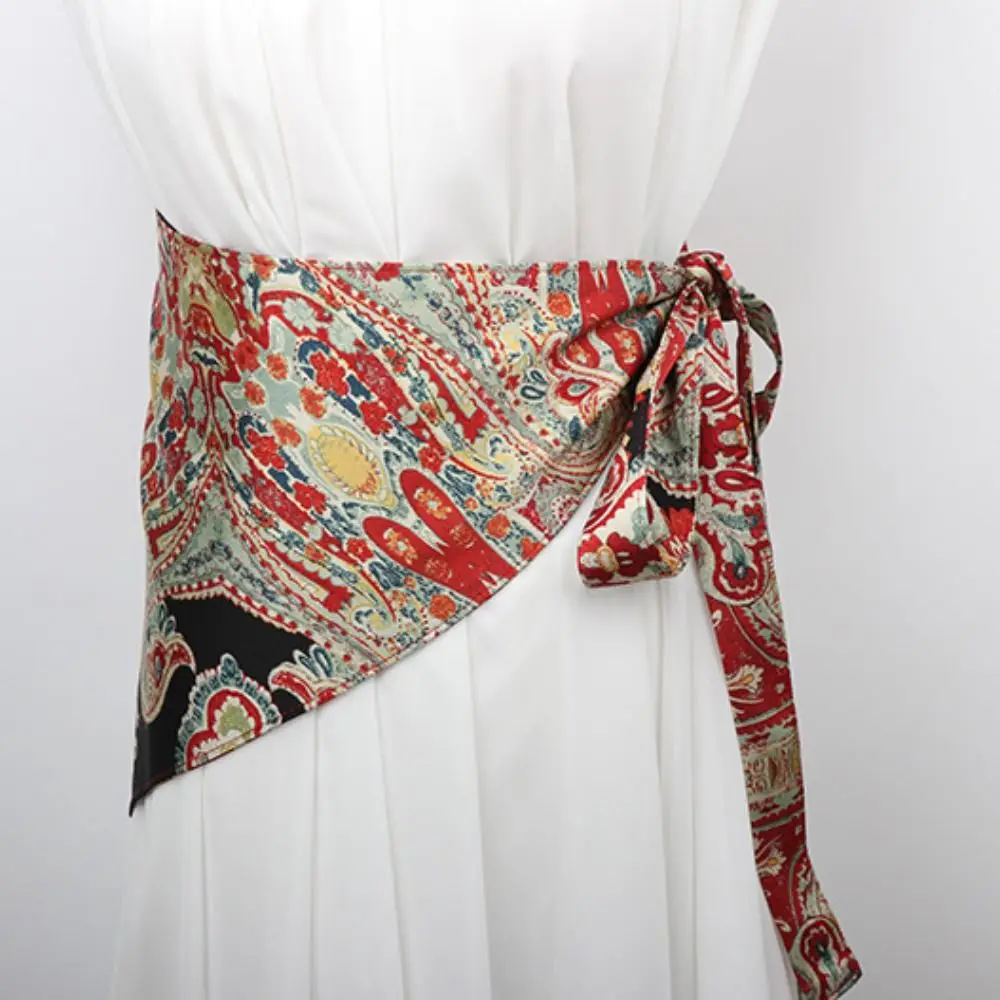 Cintura triangolare etnica in stile cinese con nappe Jeans Decor Cintura triangolare floreale Accessori di abbigliamento squisiti