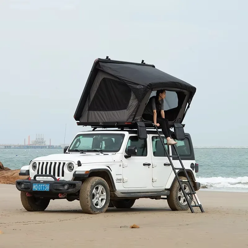 Ultrathin Design Hard Shell Side Open Roof Top Tent for 2-3 Person Outdoor Camping Customized Car Rooftop Tent