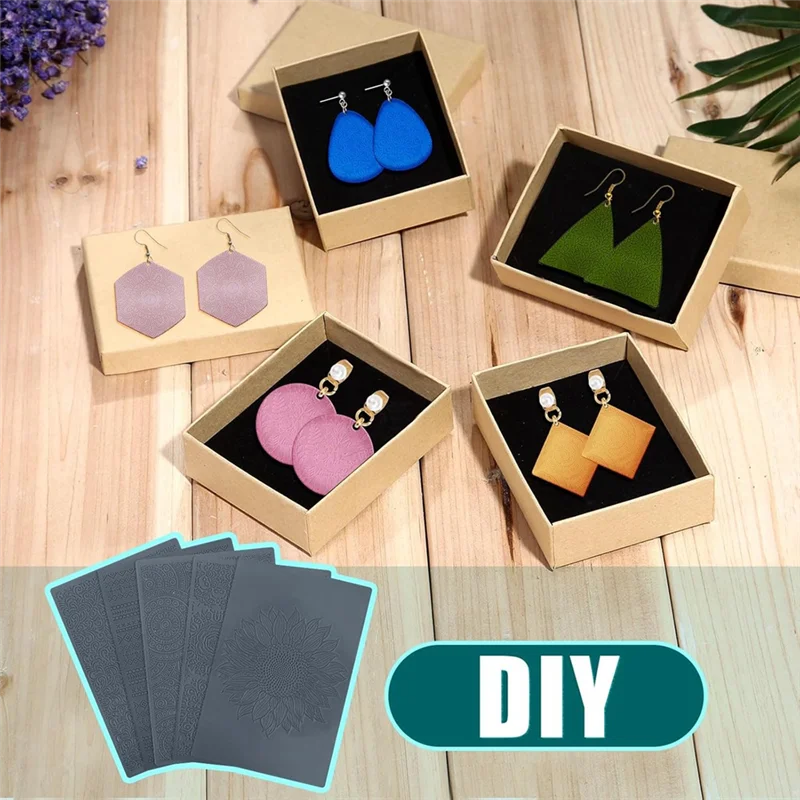 AC23-12 Boho Style Textured Mat Made Of Clay Works With Polymer Clay Cookie Cutters,DIY Clay Structure For Jewellery Making