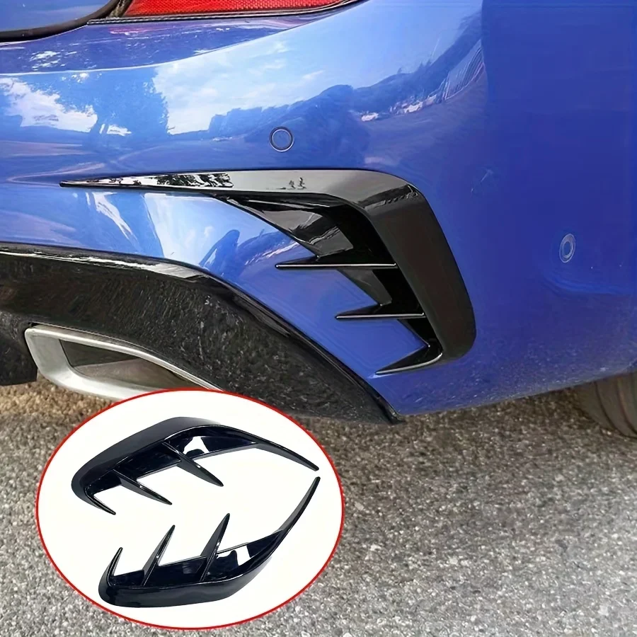 2 Stück Universal Auto Heckstoßstangenlippe Diffusor Splitter Spoiler Kratzschutz für Limousine SUV – Detail 1
