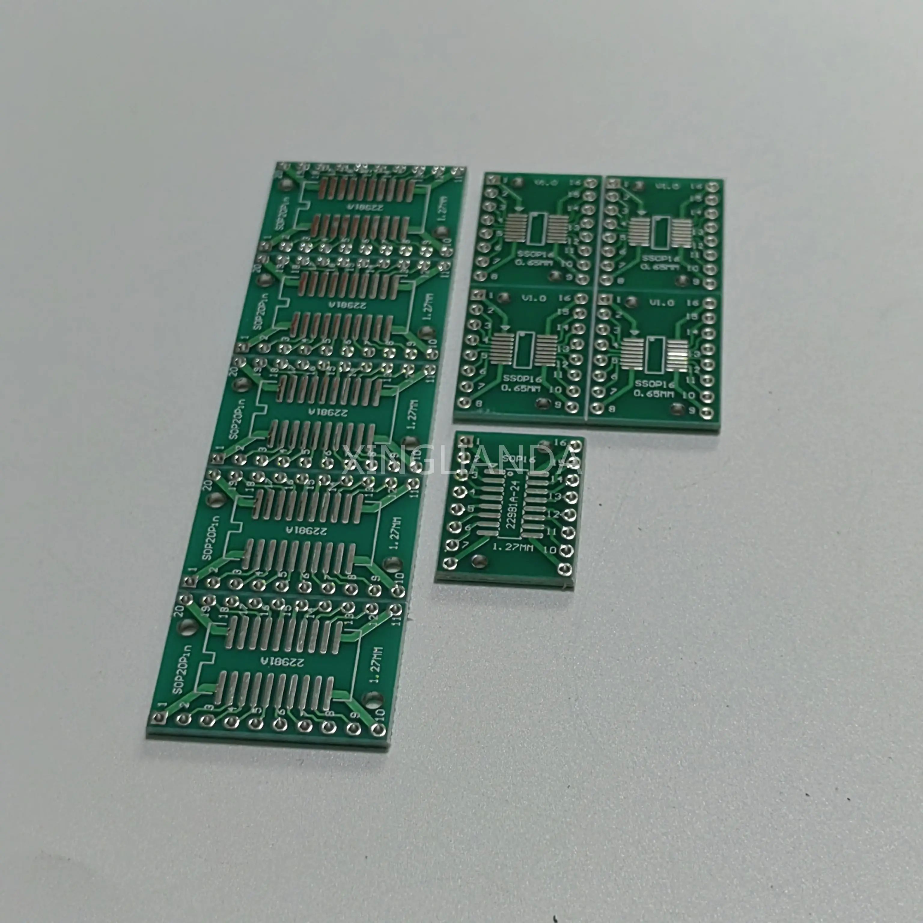 PCB 어댑터 보드 조합 세트, SMD-인라인 7 변환, MSOP10, SOP8, SOP14, SOP16, SOP20, SOP24, SOP 28, 각 5PCs, 35PCs/로트