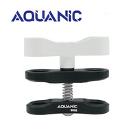 NiteScuba 2 Two Holes Clip Clamp Tripod Butterfly For Ball Head Mount Light Arm Bracket Connector Mount Adapter for Gopro Camera