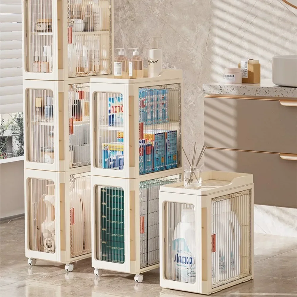 

Customizable Bathroom Storage Rack Toilet Movable Toiletries Organizer