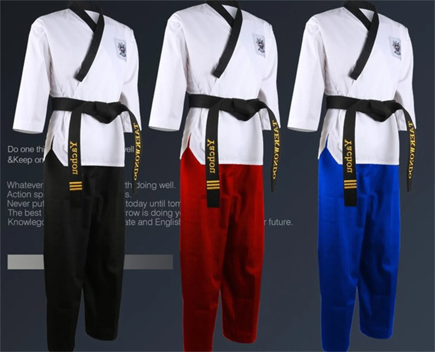 Dla dorosłych i dzieci Jujutsu Dobok Taekwondo Uniform Kungfu Coach Suit gimnazjon strój treningowy mężczyźni kobiety karate koszula i zestaw spodni