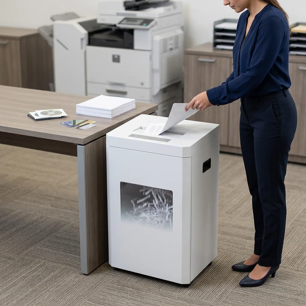 Electric Smart 45 Sheets Paper Shredder 100L Bin for Office and Home Pull Out P-5 Shreder Paper Card and CD