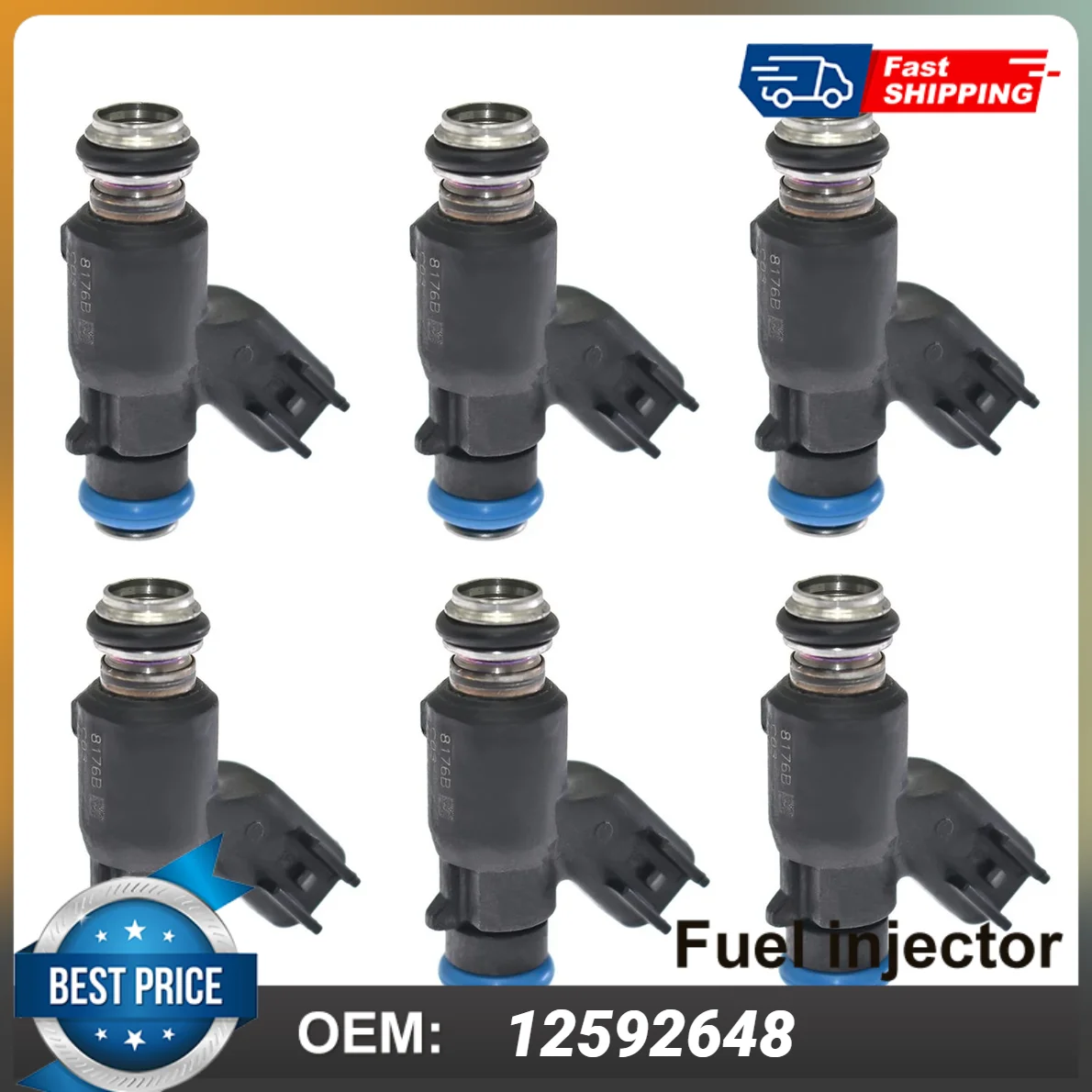 

6PCS Fuel Injector 12592648 For Buick Terraza Lucerne, Chevrolet Impala Malibu, Pontiac Montana, Saturn Aura XE