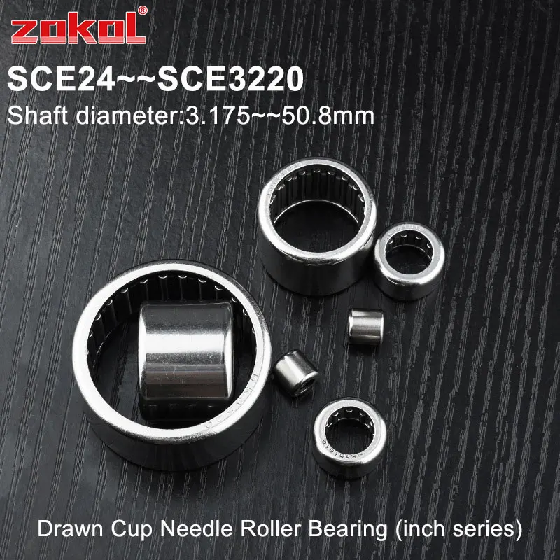 

ZOKOL Inch Drawn Cup Needle Roller Bearing SCE 36 44 45 47 55 56 57 59 65 66 67 SCE68 78 85 1216 118 SCE610 168 1612 1616 910