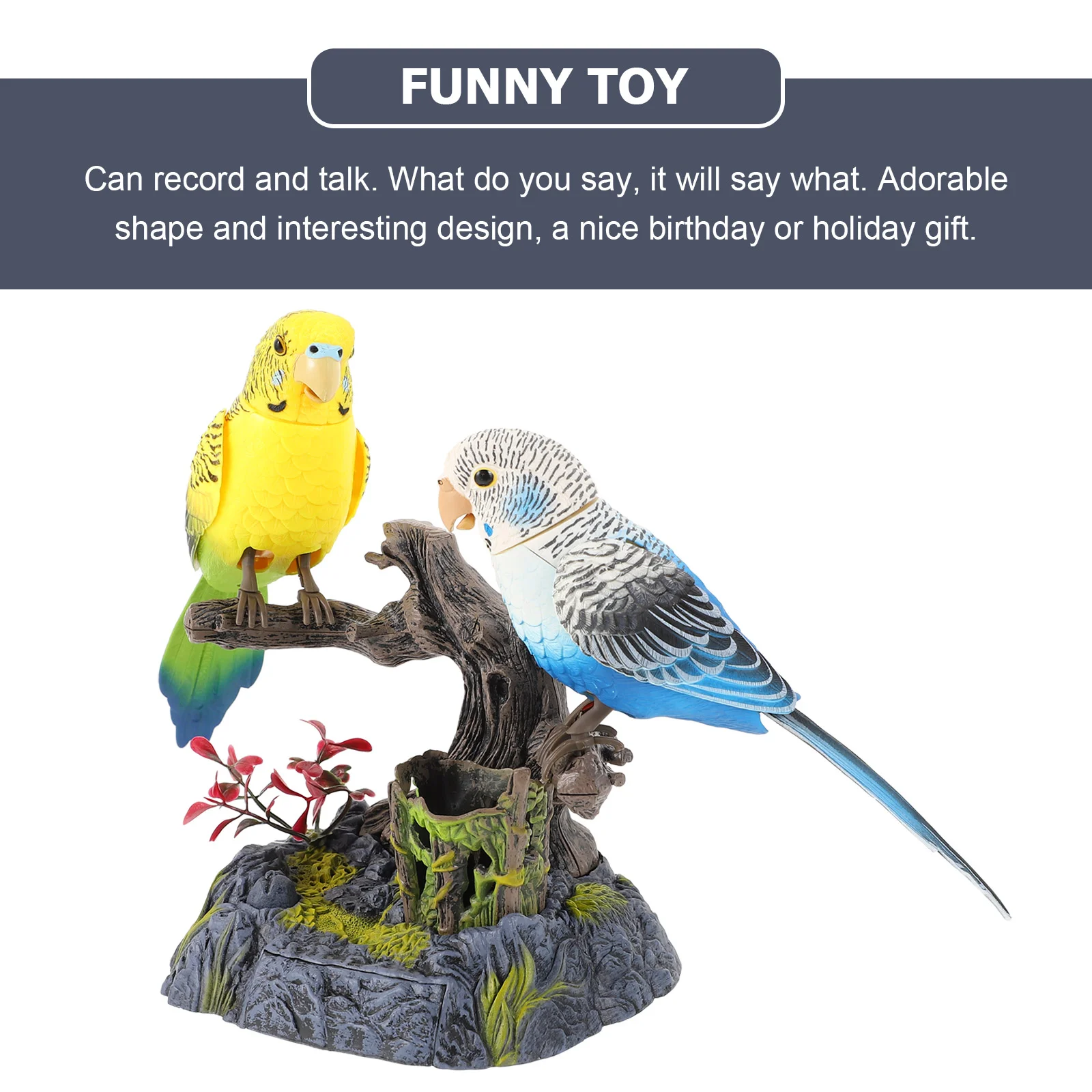 Parrot Voice Control Toy Recording Electric Children’s Toys Desktop Bird Small Decoration Decorate Learning Good Helper