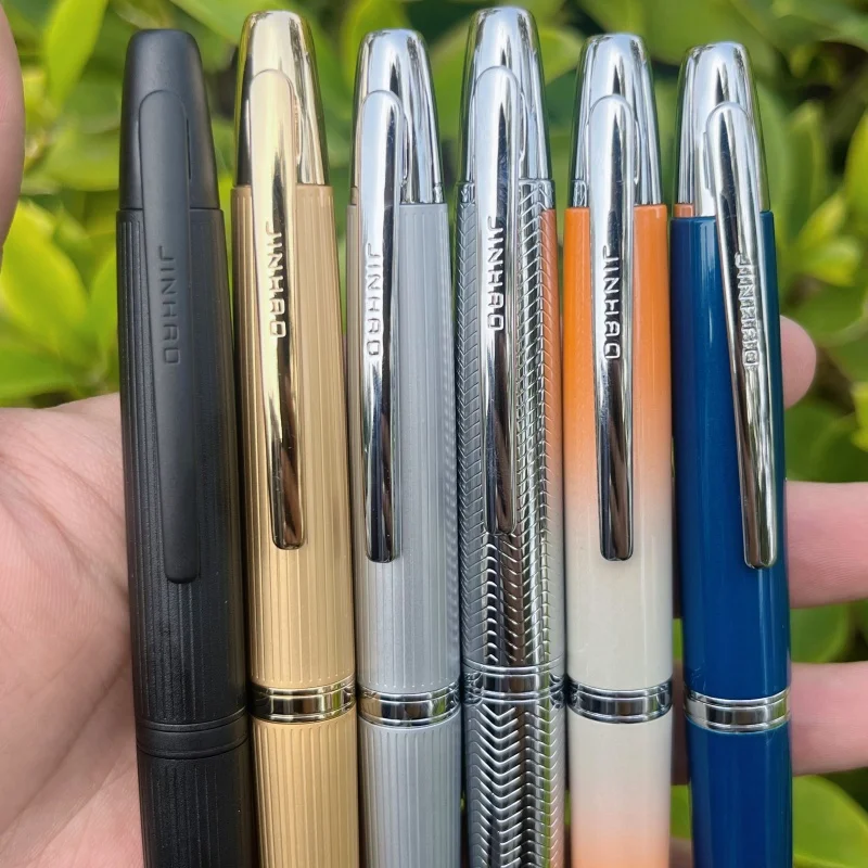 

Jinhao Press Capless Fountain Pen Retractable EF/F Nib Metal Student Practice Office Writing Ink Pen Stationery PK A1 A2