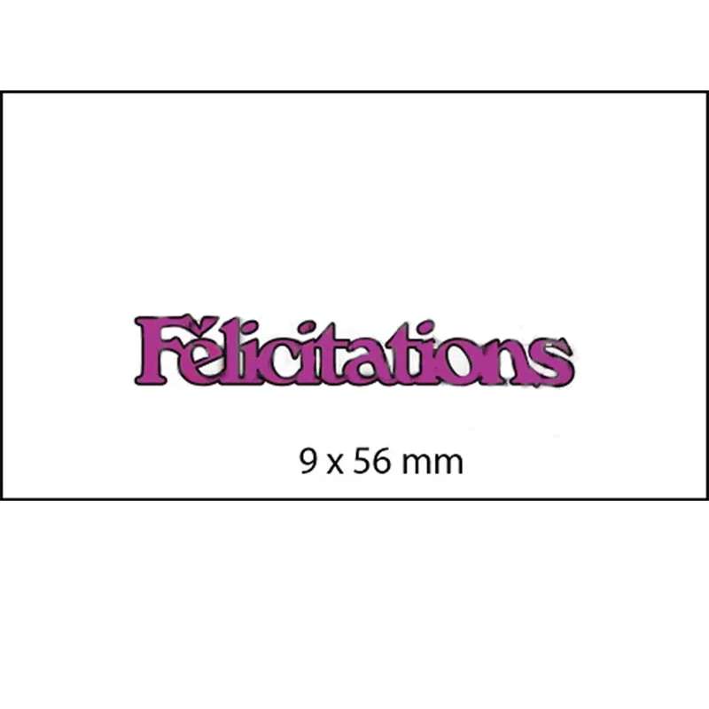 

New French Congratulations Metal Cutting Dies Stencils Letters 2019 for DIY Scrapbooking Decorative Embossing Paper Card Crafts