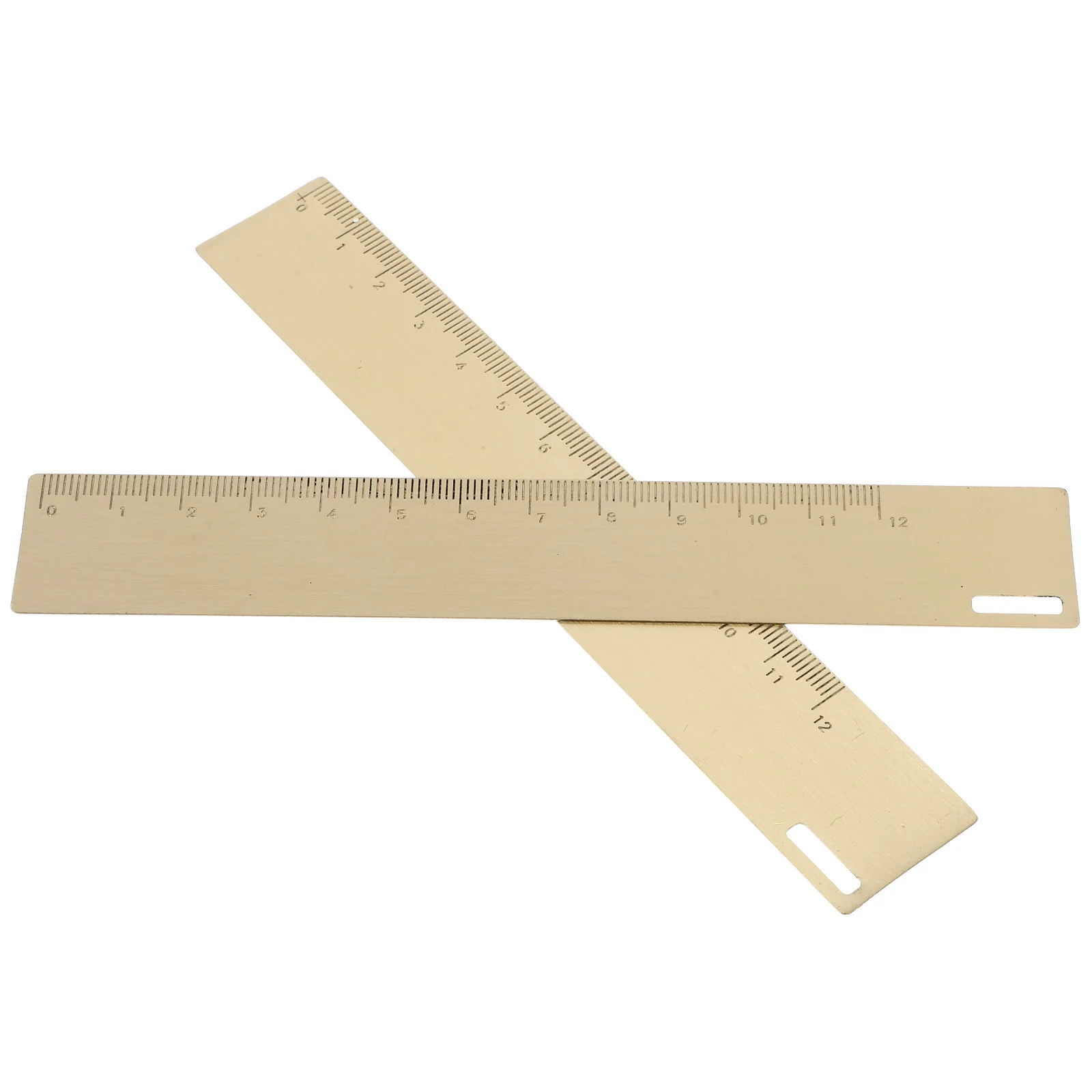 2Pcs Bookmarker Ruler High-Quality Metal Bookmark Ruler for Measuring Drawing Lightweight Straight Edge for Students Studying
