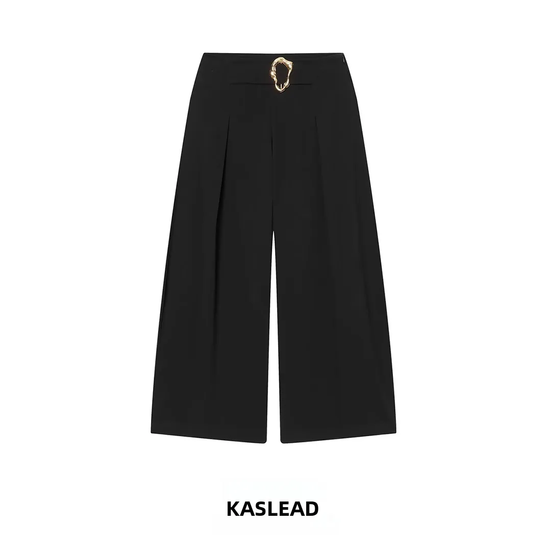 

Новые женские модные универсальные брюки-карго KASLEAD с естественной талией, на пуговицах, из полиэфирного волокна, повседневные