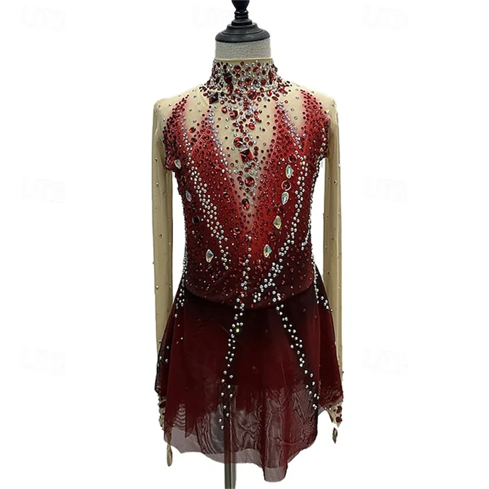 

Figure Skating Figure Performance Costumes Grading Costumes Competition Costumes Costumes Adult Children Customized Spandex Mesh