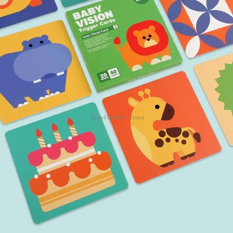 أسود أبيض بصري مرتفع على النقيض من بطاقة التحفيز المرئي للأطفال