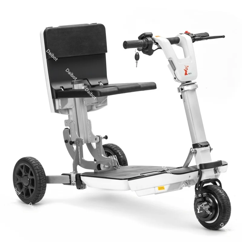 Leichter, zusammenklappbarer Reise-Mobilitäts-Elektroroller für ältere Menschen mit Behinderungen, 48 V, 350 W, 3-Rad-Elektro-Dreirad für Erwachsene, faltbar – Detail 4