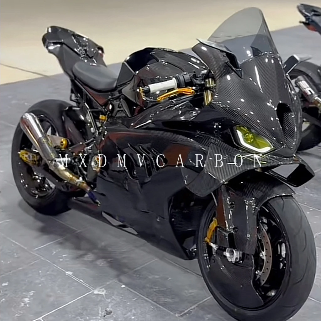 Für BMW M1000RR S1000RR 2024 2023 2022 -2019 Motorrad 3K Trockene Kohlefaser Kotflügel Tankabdeckung Seitenverkleidung Komplette Verkleidungssets