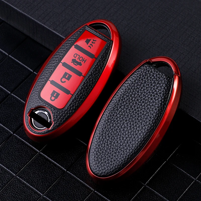 سيارة 3 زر حافظة مفاتيح سلسلة المفاتيح لنيسان إنفينيتي جوك ليف ميكرا K12 ملاحظة باترول قاشقاي J11J10 تيدا فيرسا X-trail T32 #6