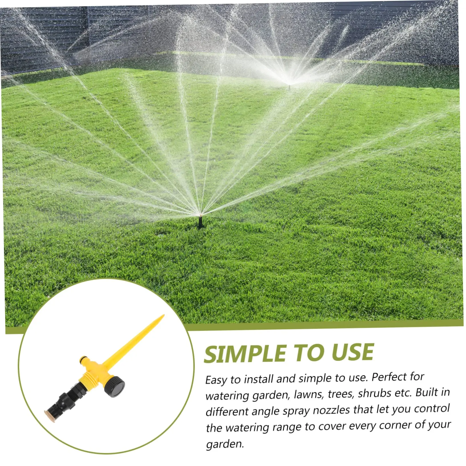 360° Rotation Automatic Garden Sprinkler - Perfect For Lawns,Farms,And Greenhouses!