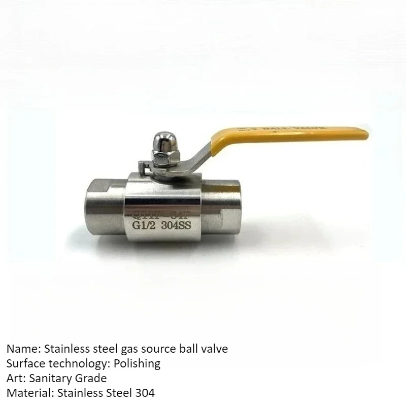 yesBall Valve with Double Internal Thread 304 Stainless Steel 2 3 4 6 Points DN8 10 15 20 25 High Pressure Straight Through