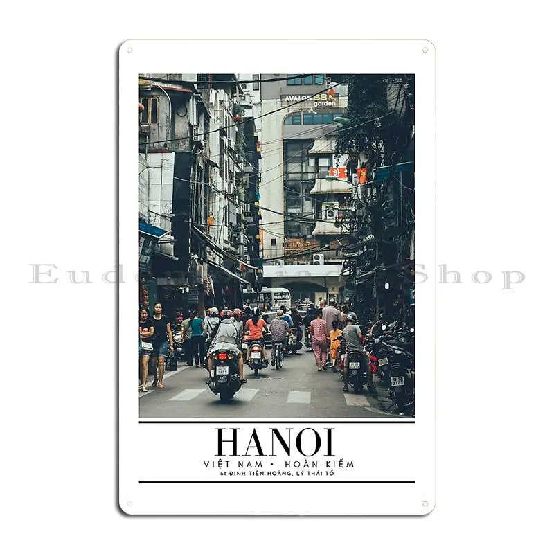 Hanoi Metal Plaque Poster Printed Plaques Design Garage Rusty Tin Sign Poster