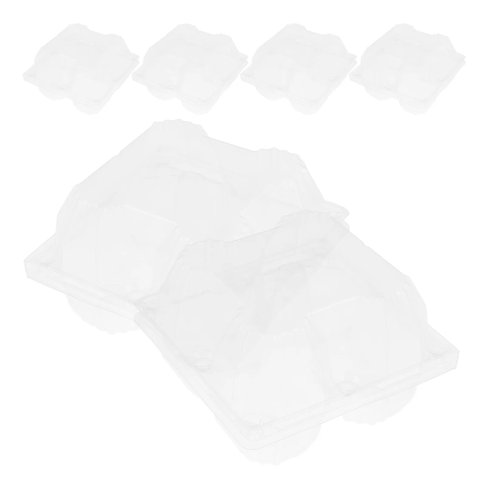 

6pcs Goose Egg Packaging Box Clear PVC Carton Bulk Holder for Refrigerator Camping Tray Multi Containers Storage