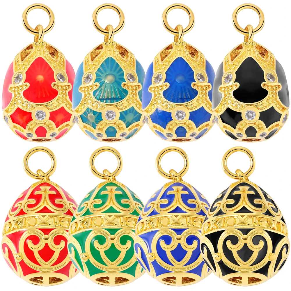 

Juya 1 2Pcs/Lot Handicraft Decorations Oval Shape Hollow Flower Pattern Enamel Charms For DIY Women Kids Pendant Jewelry Making