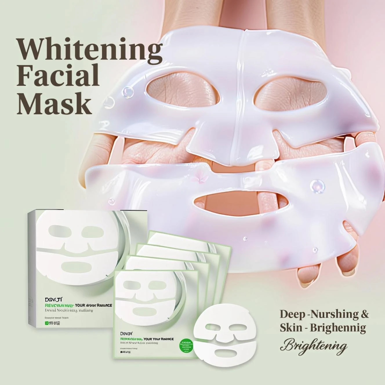 Masque apaisant CICA au collagène profond 37g - Avec arbre à thé & Centella Asiatica, lissant, apaisant, hydratant, pour tous les types de peau
