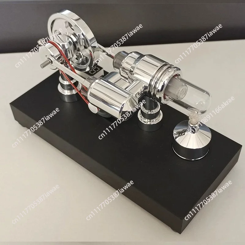 engine star ring engine generator DIY engine with voltmeter USB mirror polishing