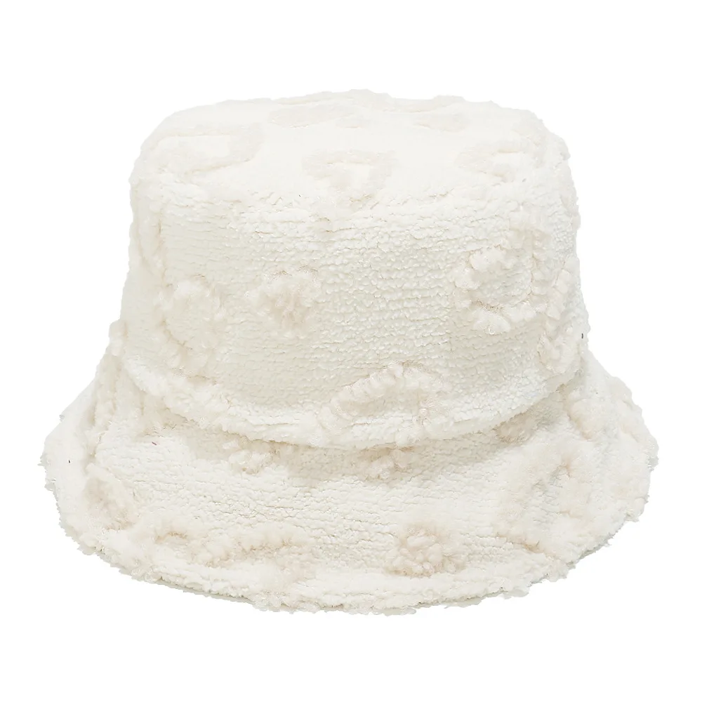 قبعة دلو شيربا للسيدات بنمط قلب، قبعة صياد مريحة للشتاء، قبعة بوني فروي، أزياء لطيفة للاستخدام في الهواء الطلق