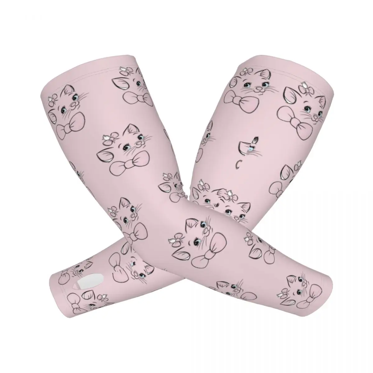 Custom Marie Cat Sun UV Protection Cooling Arm Sleeves Women Men Cute Persian Cat Sports Running Tattoo Cover Up
