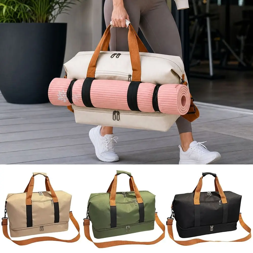 New With Shoe Compartment Travel Gym Bag Water-Resistant Lightweight Duffle Gym Bag Multi-Pocket Fitness Bag Travel