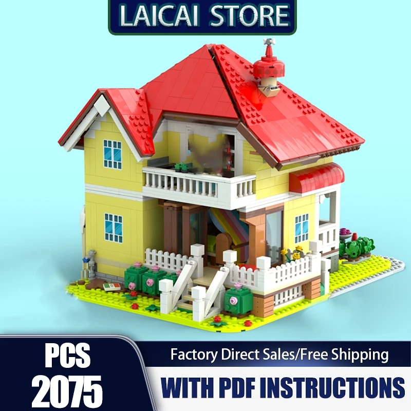 

Moc Building Bricks Modular House Model Technology Modular City Building Model Gift Construstion DIY Assembly Holiday Sets Toys