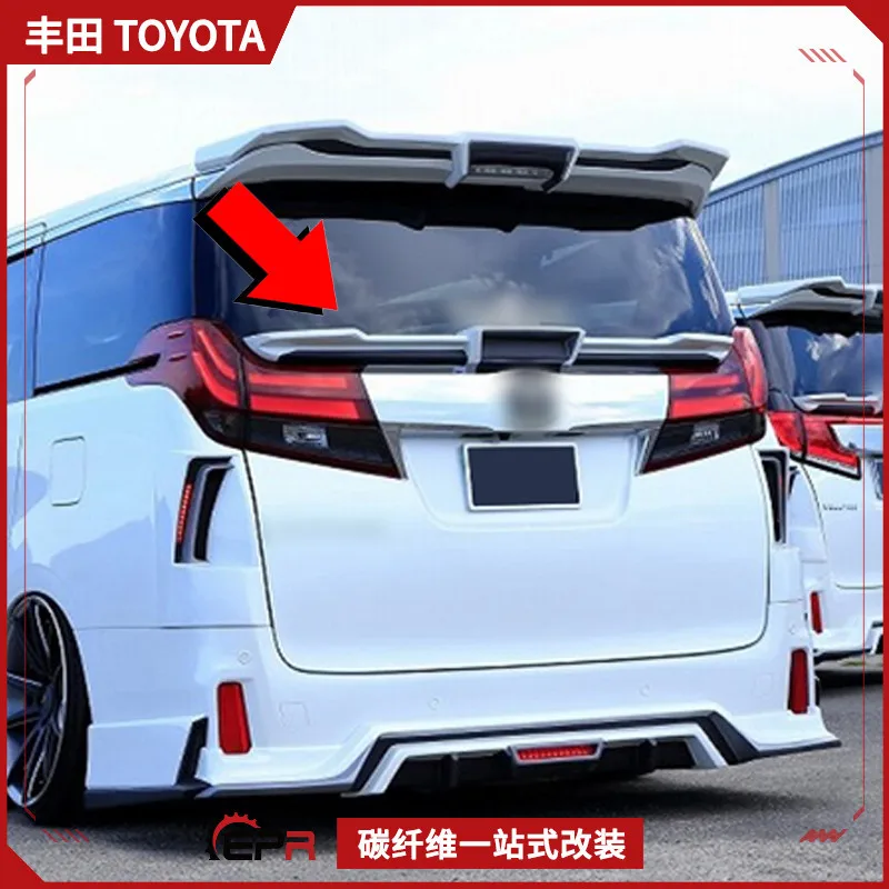 

2015 Vellfire AH30 series car modification, fiber tail rear door middle wing personalized addition