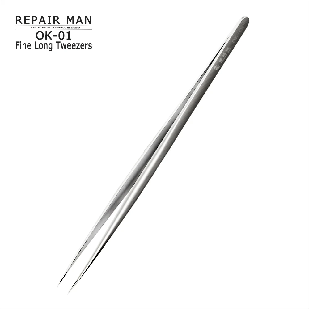 

REPAIR MAN OK-01 Precision Long Sharp Tips Tweezer Mobile Phone Repair Jump Wire Screw Microcomponents Clamping Tool