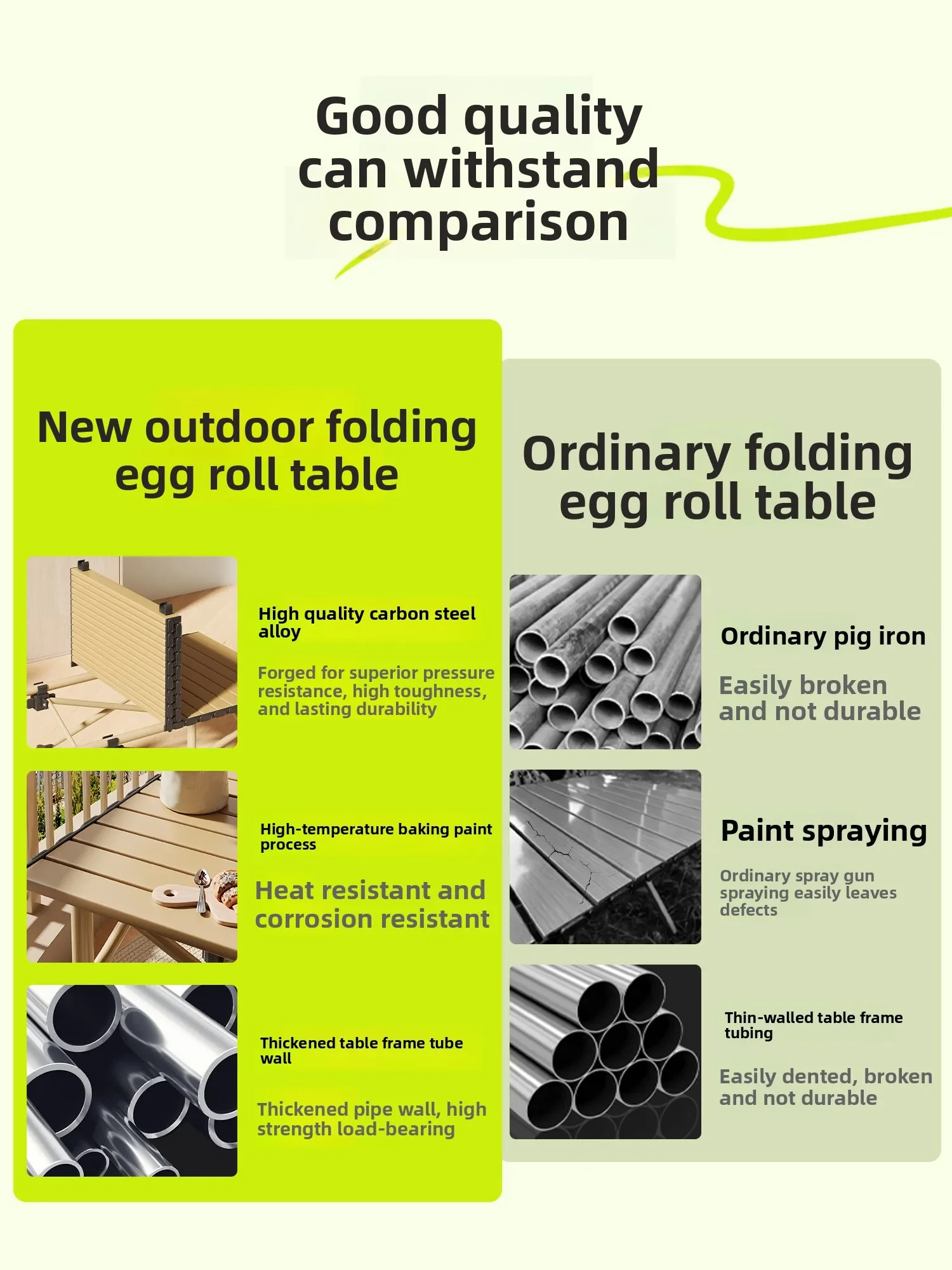 Balcony side table, folding table, outdoor portable small table, camping and picnic equipment, folding table and chairs